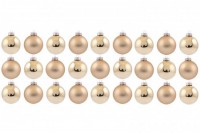 Glazen kerstballen licht-goud